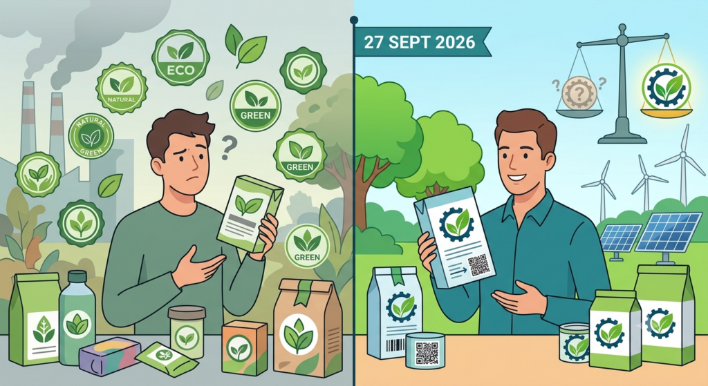 Greenwashing: qué cambia el 27 de septiembre de 2026 para las alegaciones ambientales y los sellos de sostenibilidad